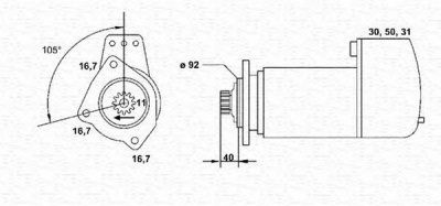 MAGNETI MARELLI 943252197010 -  Стартер